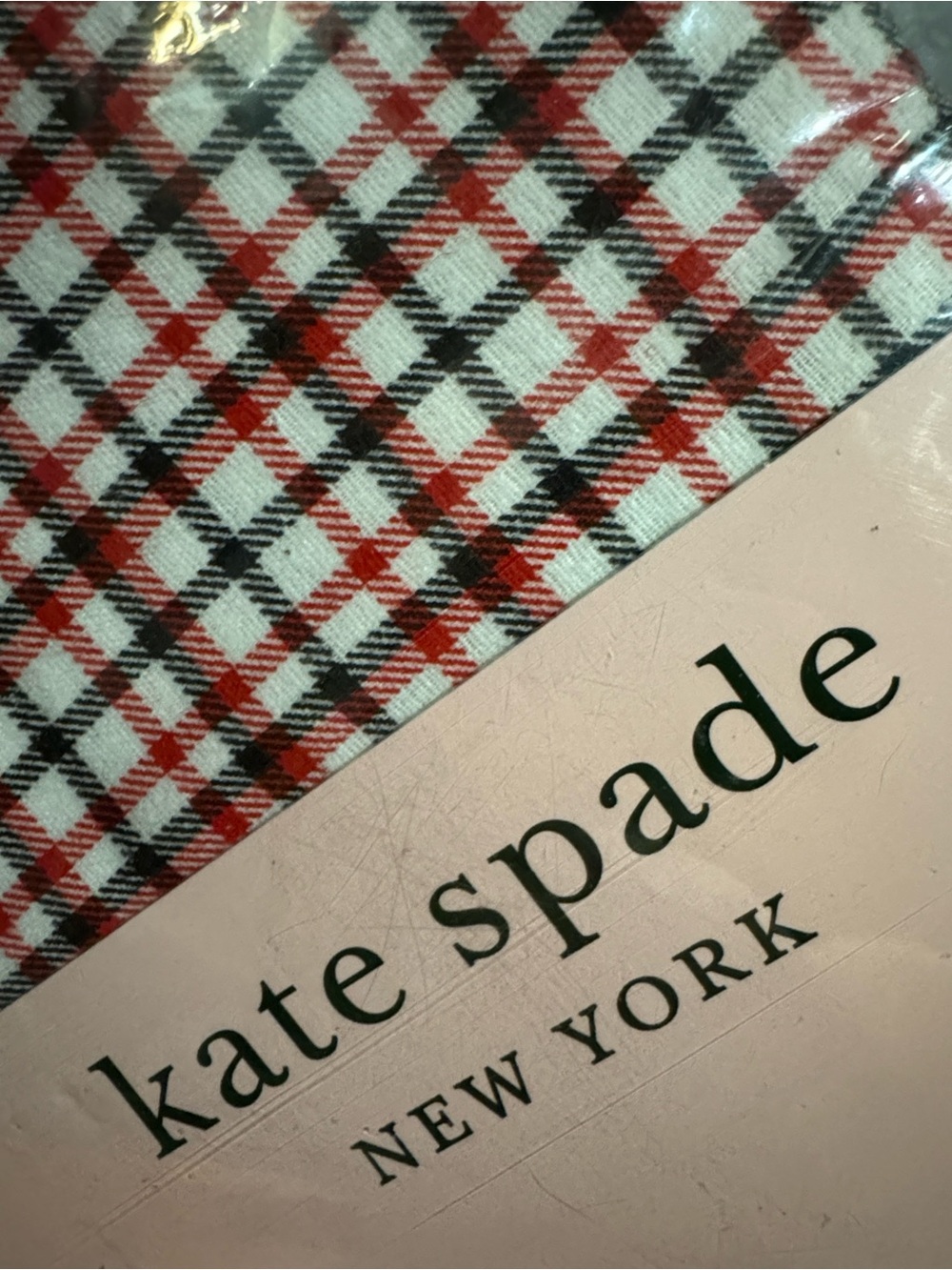 kate spade Red, Black & White Plaid Bedding Sheet Set